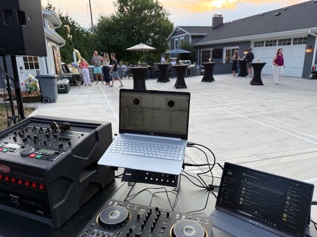 A beautiful day for an outdoor party.